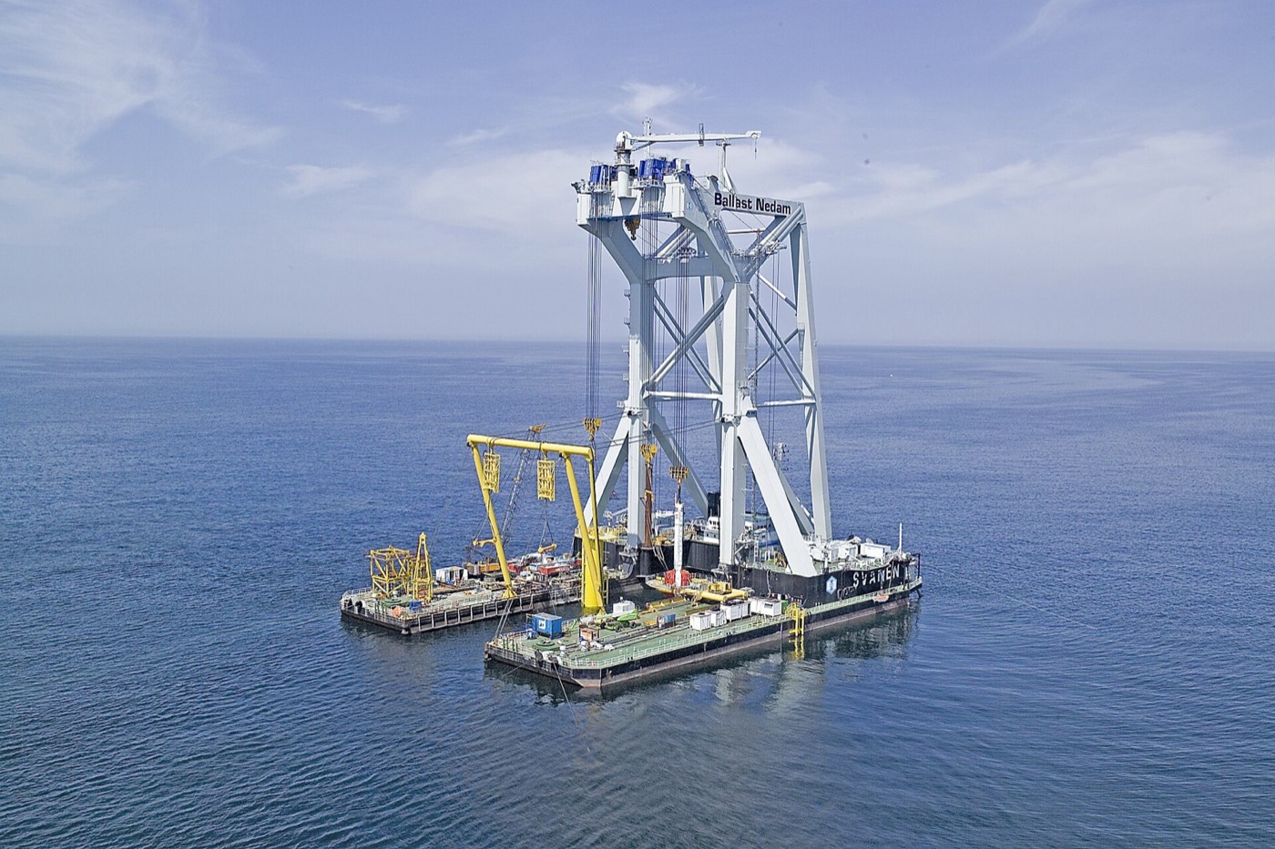 Fixed to the seabed