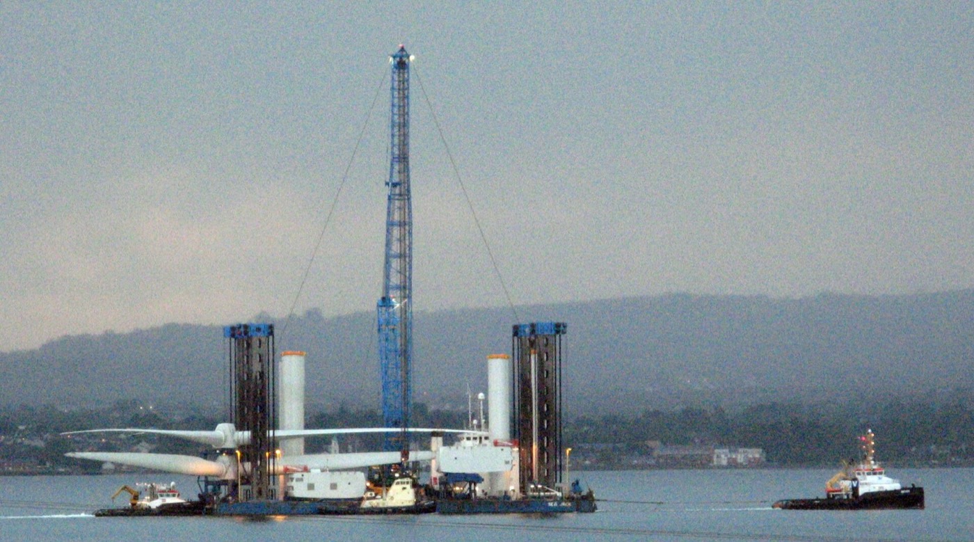 Fixed to the seabed